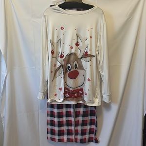 🔴 5 items for $25 Sale! Christmas Rudolph 2 piece PJ Set XXL